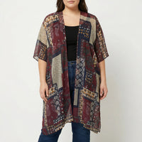 Plus-Size Bohemian Style Beach Duster - Patty