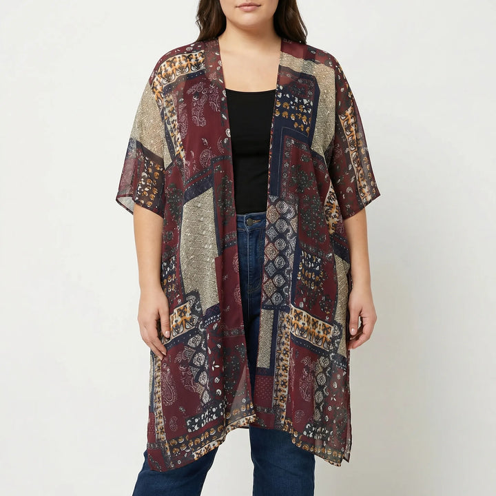 Plus-Size Bohemian Style Beach Duster - Patty
