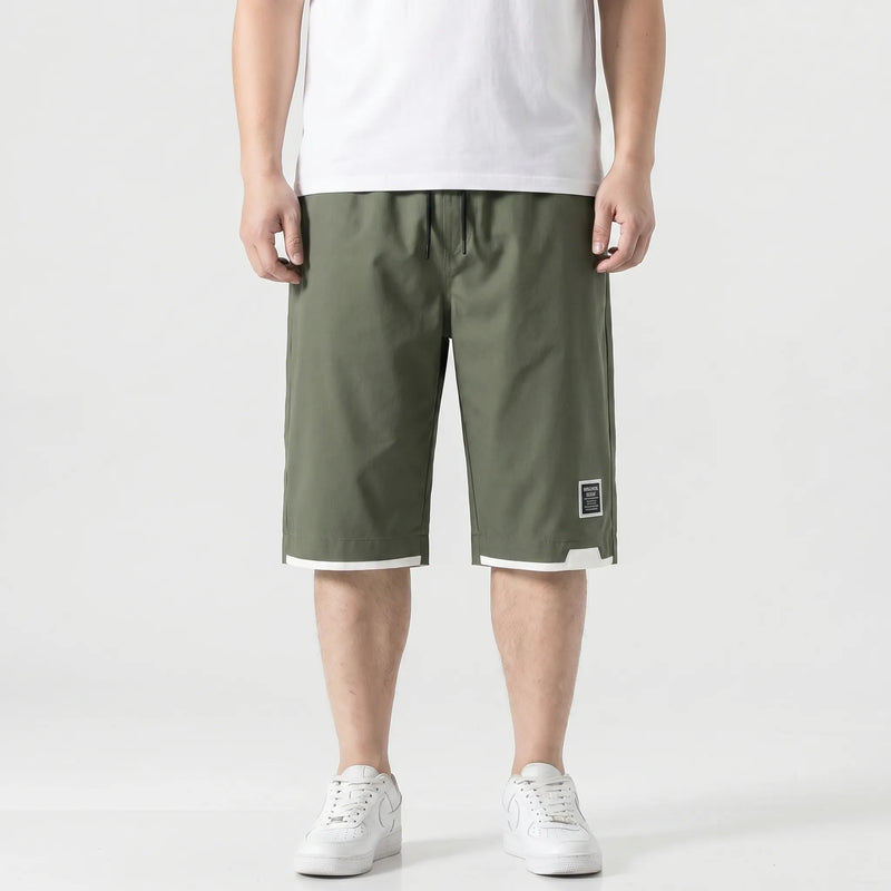 Plus-Size Drawstring Calf Shorts - Domingo