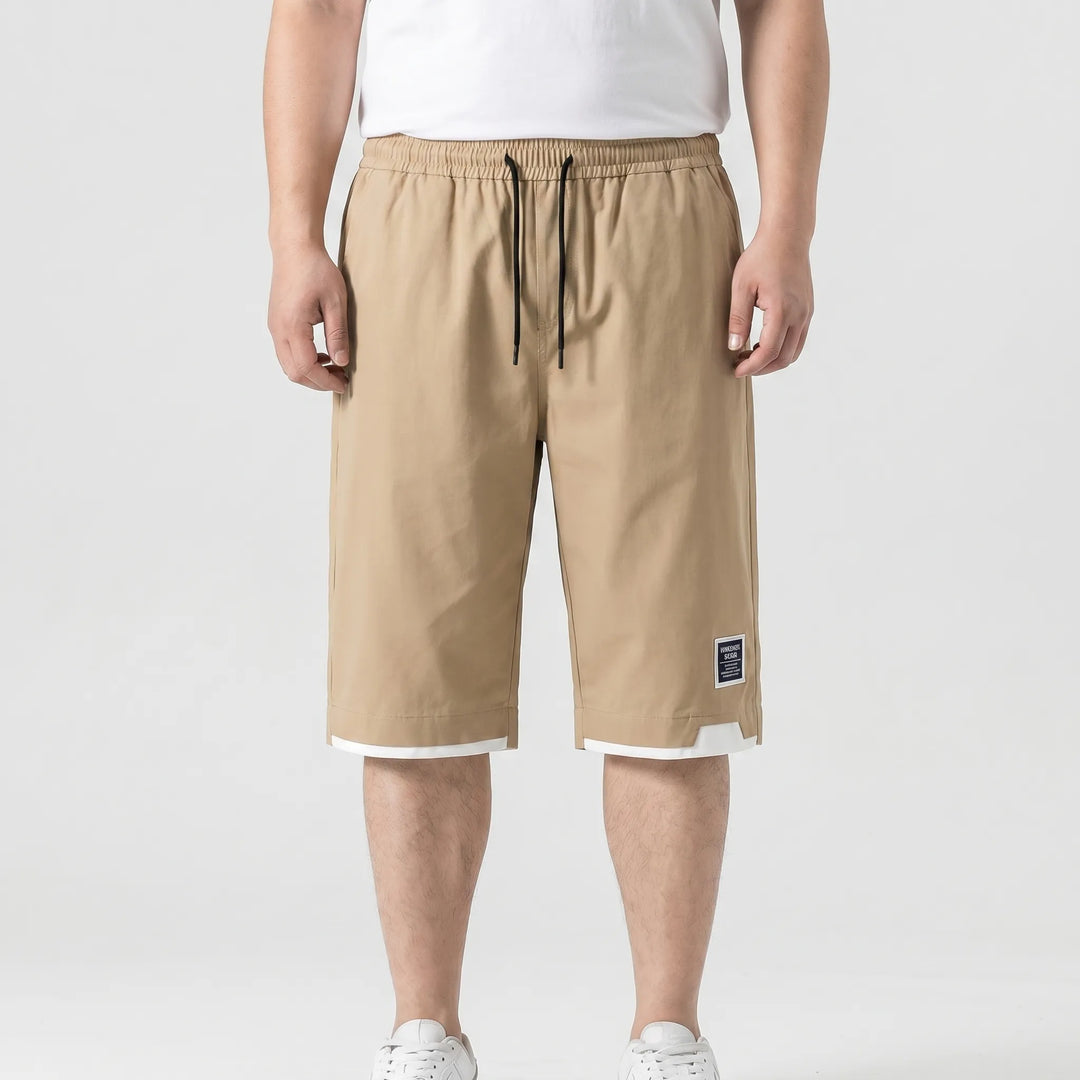 Plus-Size Drawstring Calf Shorts - Domingo
