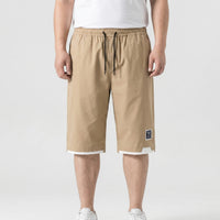Plus-Size Drawstring Calf Shorts - Domingo