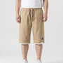 Plus-Size Drawstring Calf Shorts - Domingo