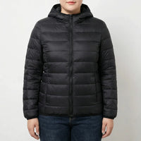 Plus-Size Insulated Zip-Up Jacket - Rose