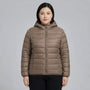 Plus-Size Insulated Zip-Up Jacket - Rose