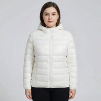 Plus-Size Insulated Zip-Up Jacket - Rose