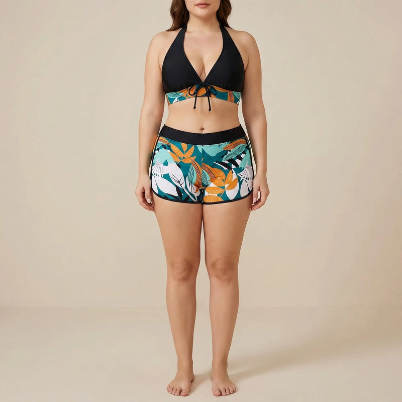 Plus-Size Separate Design Bikini Set - Sara