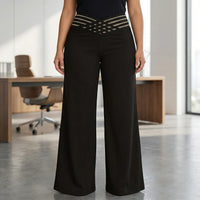 Plus-Size Stretchy Wide-Leg Bottoms - Joanna
