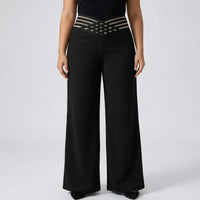 Plus-Size Stretchy Wide-Leg Bottoms - Joanna