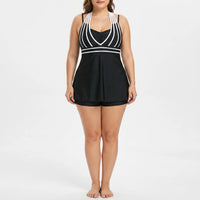 Plus-Size Swim Dress With Built-In Shorts - Laura