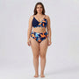 Plus-Size Tropical Print Bikini Set - April