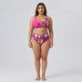Plus-Size Tropical Print Bikini Set - April