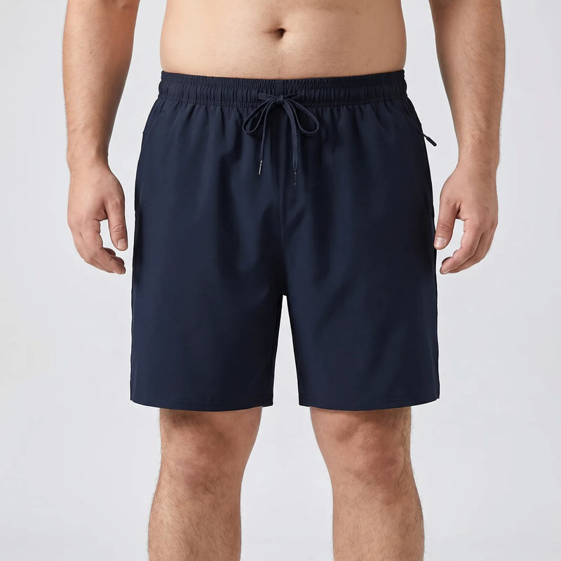 Plus Size Athletic Drawstring Shorts - Julian