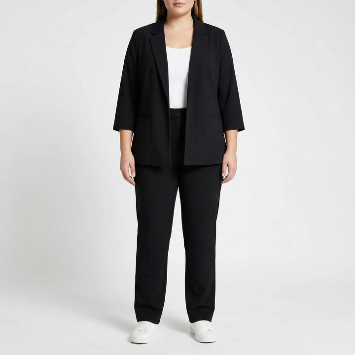 Plus Size Blazer And Pants Set - Karla