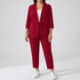 Plus Size Blazer And Pants Set - Karla