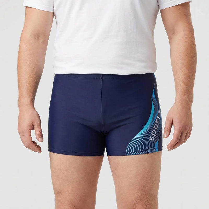 Plus Size Boxer-Style Swim Trunks - Emilio