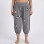 Plus Size Butterfly Print Capri Pants - Ella