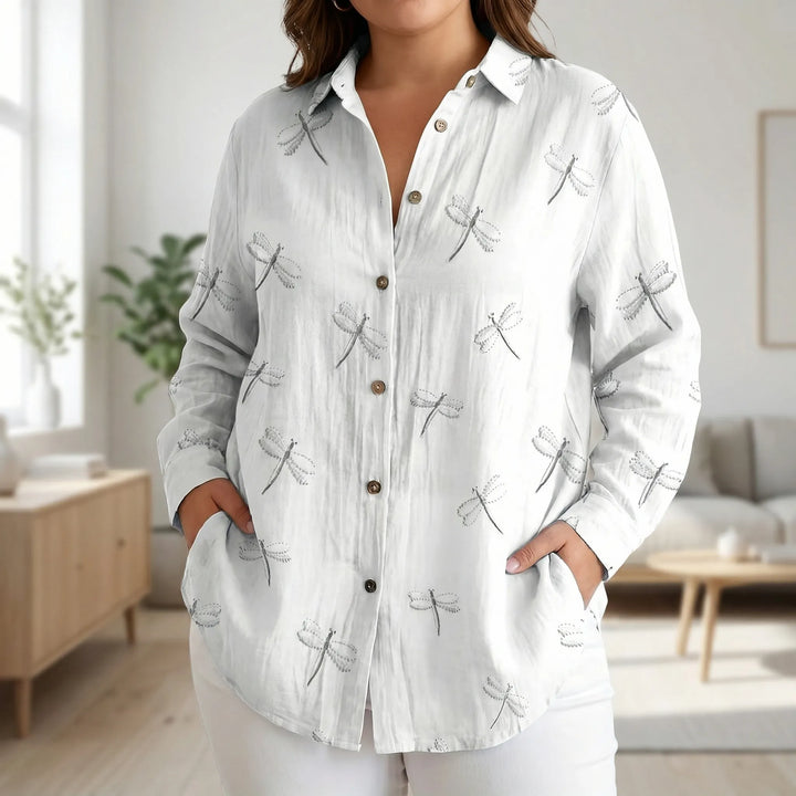 Plus Size Button-Down Woven Shirt - Joanna