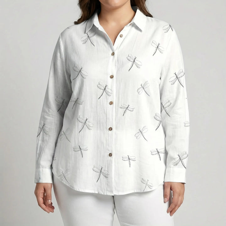 Plus Size Button-Down Woven Shirt - Joanna