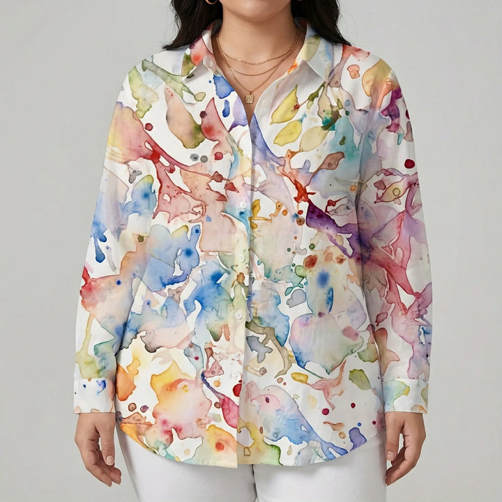 Plus Size Button-Down Woven Shirt - Joanna