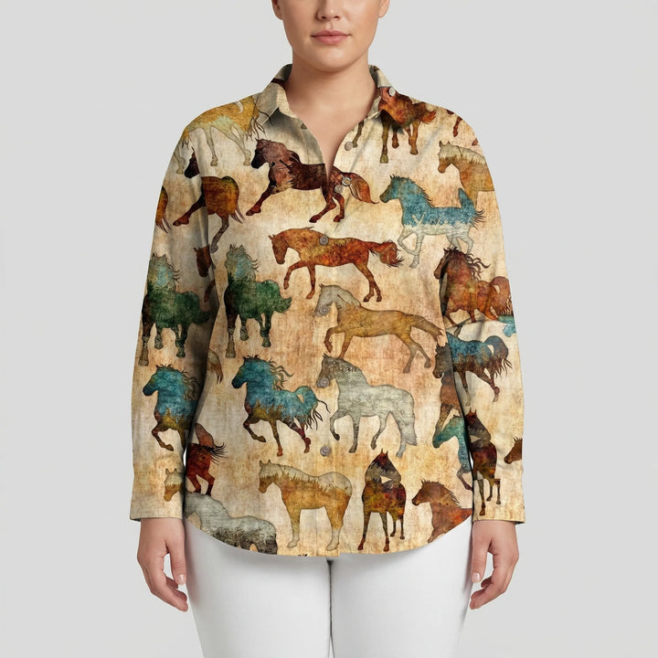 Plus Size Button-Down Woven Shirt - Joanna
