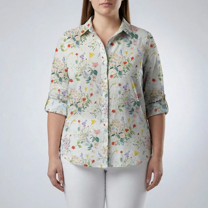 Plus Size Button-Down Woven Shirt - Joanna