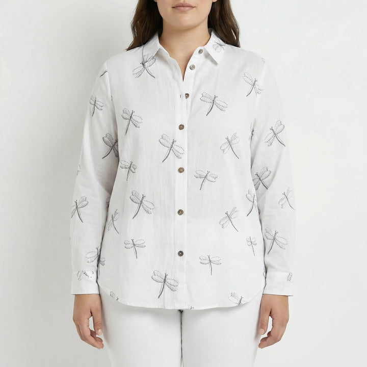 Plus Size Button-Down Woven Shirt - Joanna