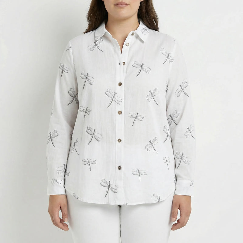 Plus Size Button-Down Woven Shirt - Joanna