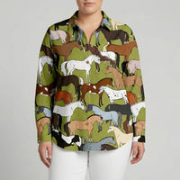 Plus Size Button-Down Woven Shirt - Joanna