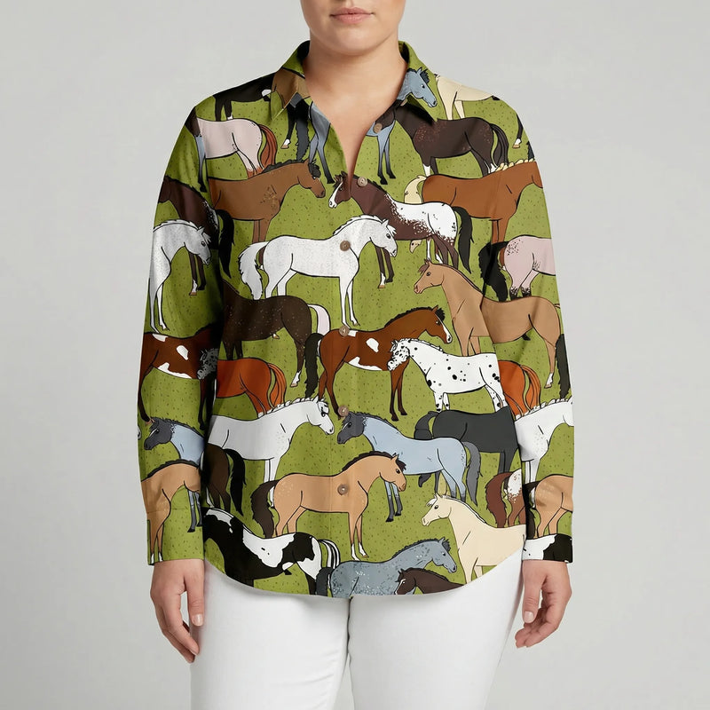 Plus Size Button-Down Woven Shirt - Joanna
