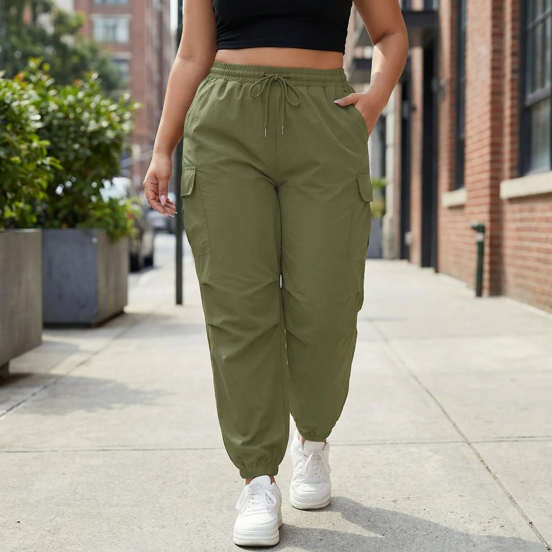 Plus Size Cargo Jogger Pants - Terri