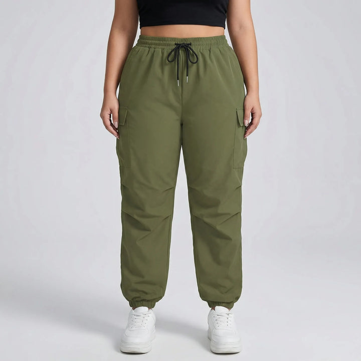 Plus Size Cargo Jogger Pants - Terri