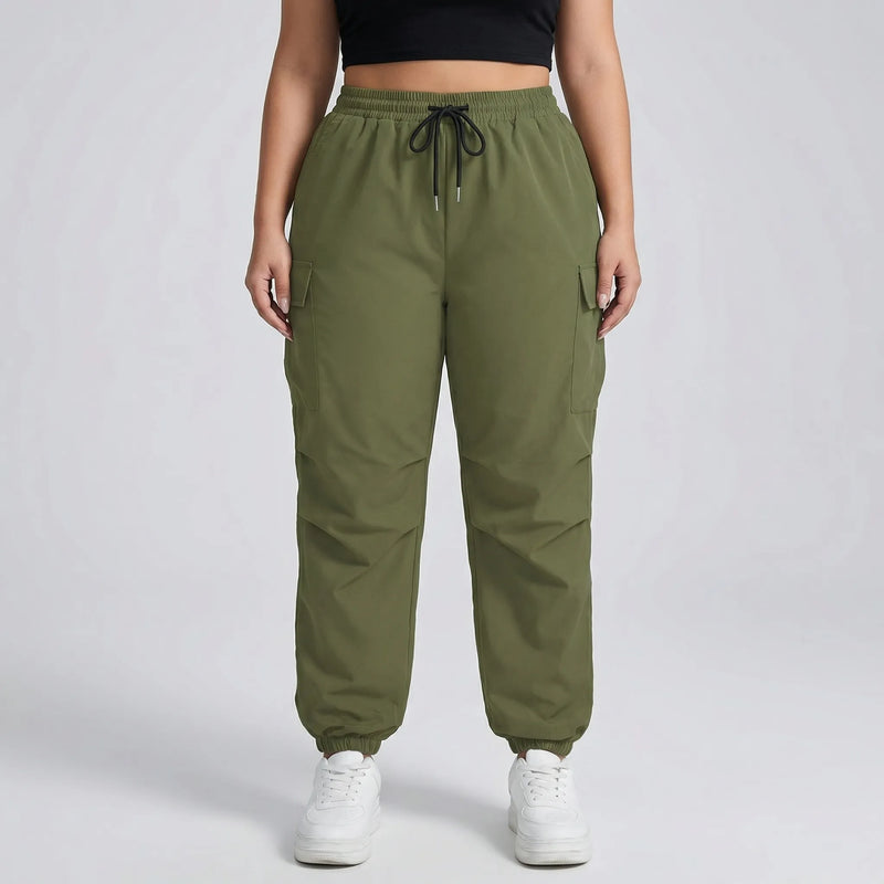 Plus Size Cargo Jogger Pants - Terri