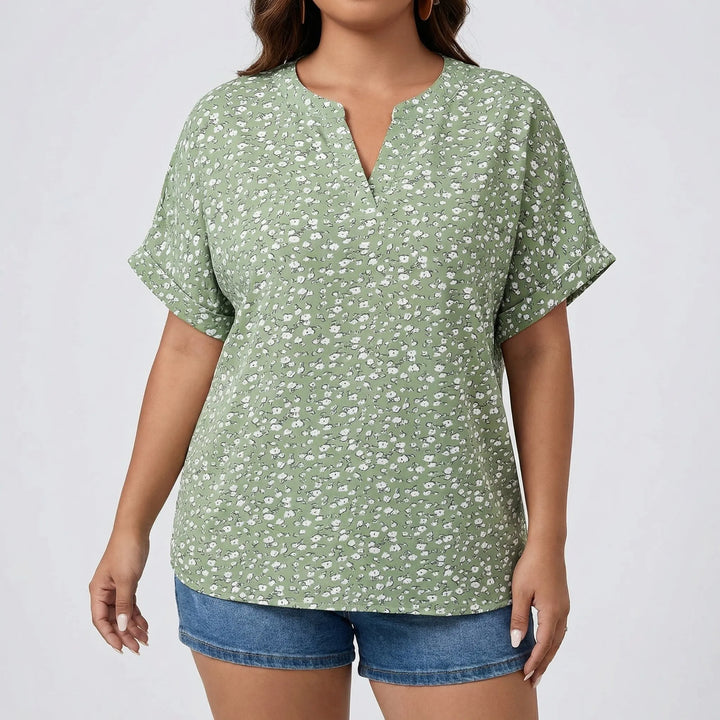 Plus Size Casual Button Shirt - Janie
