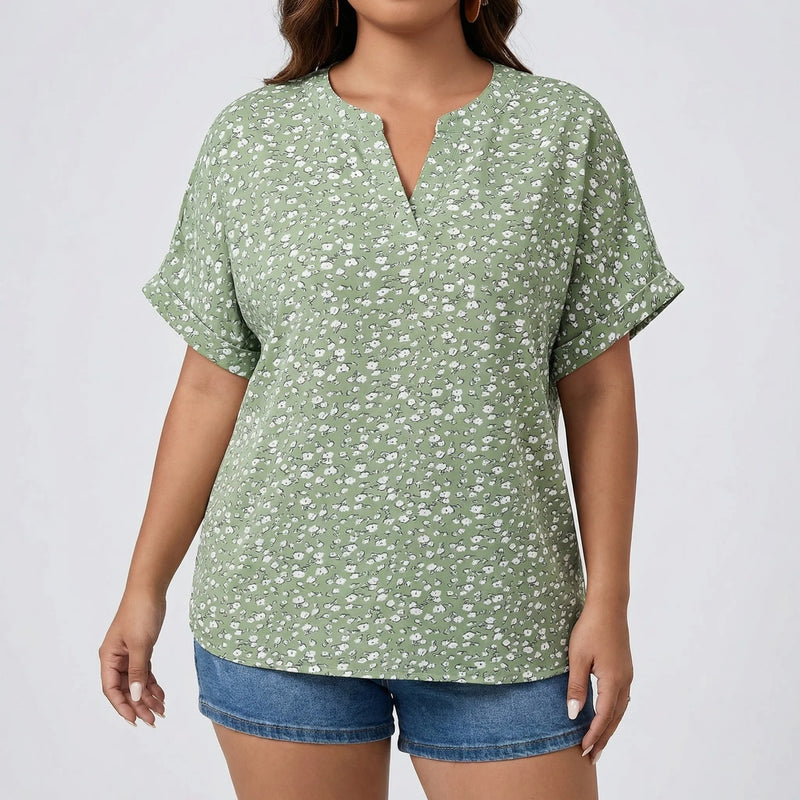 Plus Size Casual Button Shirt - Janie