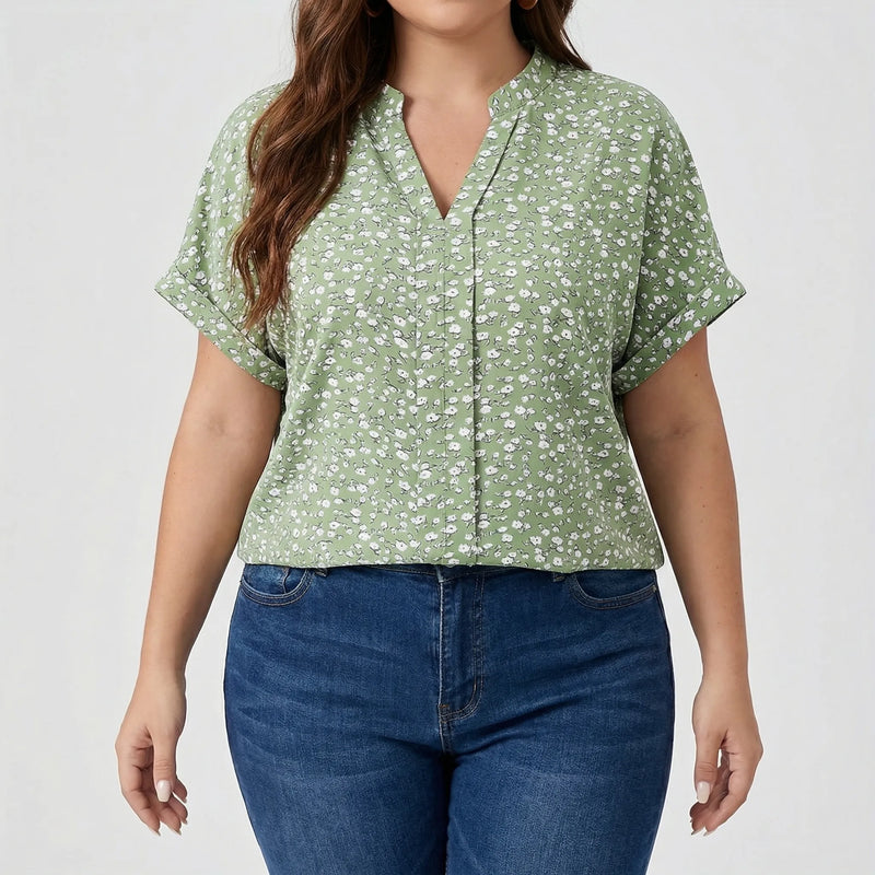 Plus Size Casual Button Shirt - Janie
