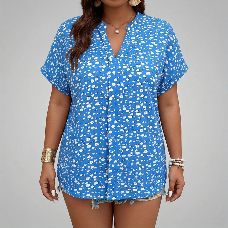 Plus Size Casual Button Shirt - Janie