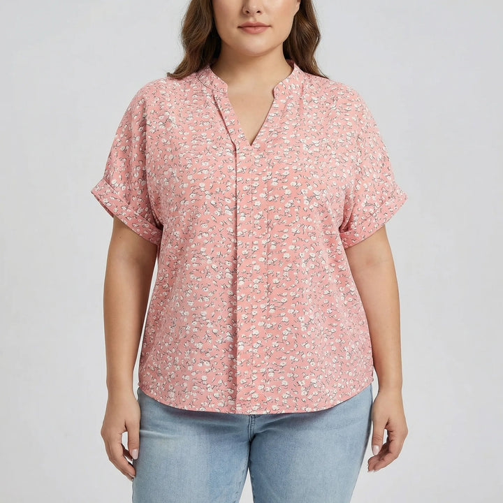 Plus Size Casual Button Shirt - Janie