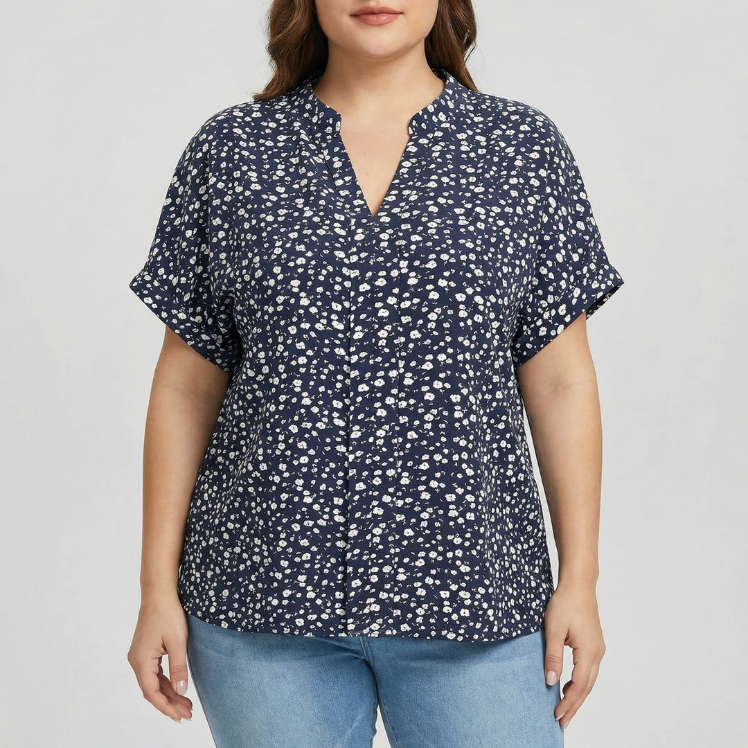 Plus Size Casual Button Shirt - Janie