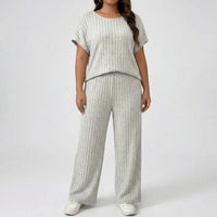 Plus Size Casual Two-Piece Outfit - Nadine