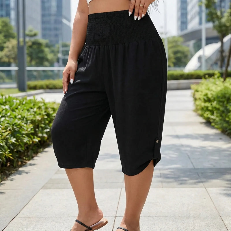 Plus Size Cropped Straight Leg Pants - Gladys