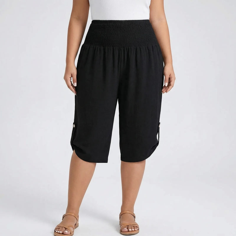 Plus Size Cropped Straight Leg Pants - Gladys