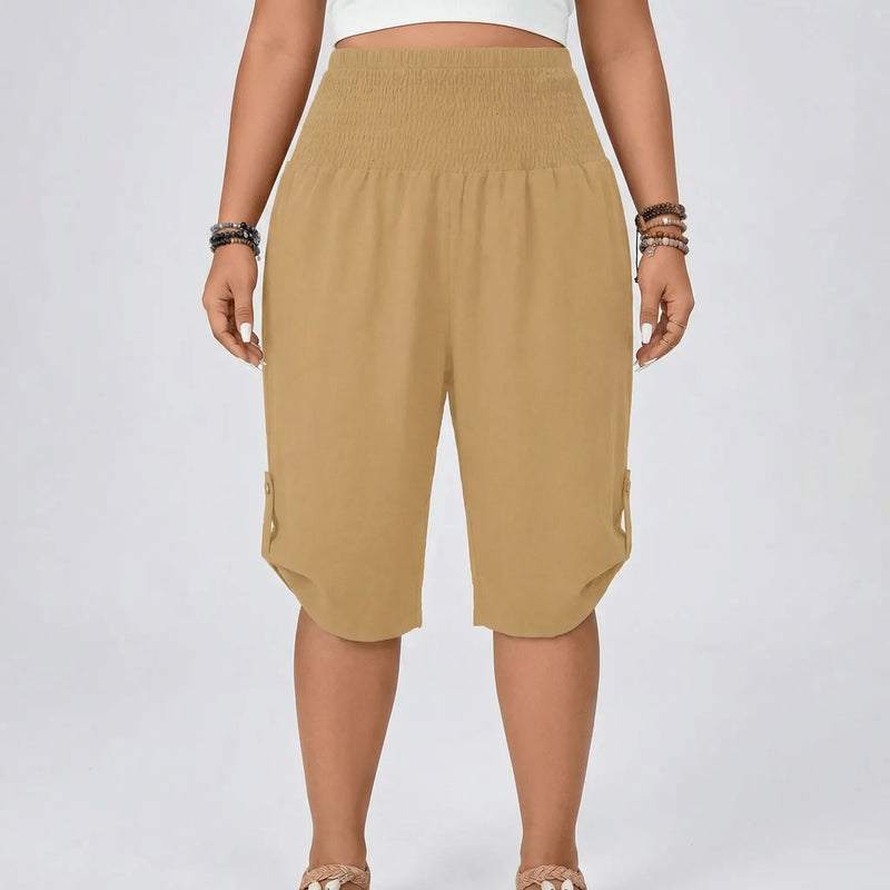 Plus Size Cropped Straight Leg Pants - Gladys