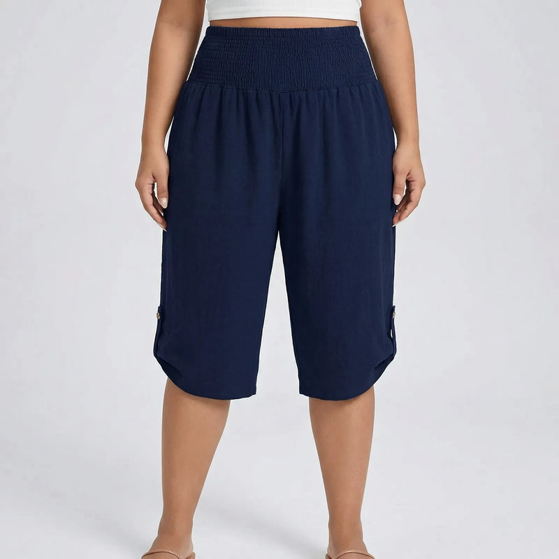 Plus Size Cropped Straight Leg Pants - Gladys