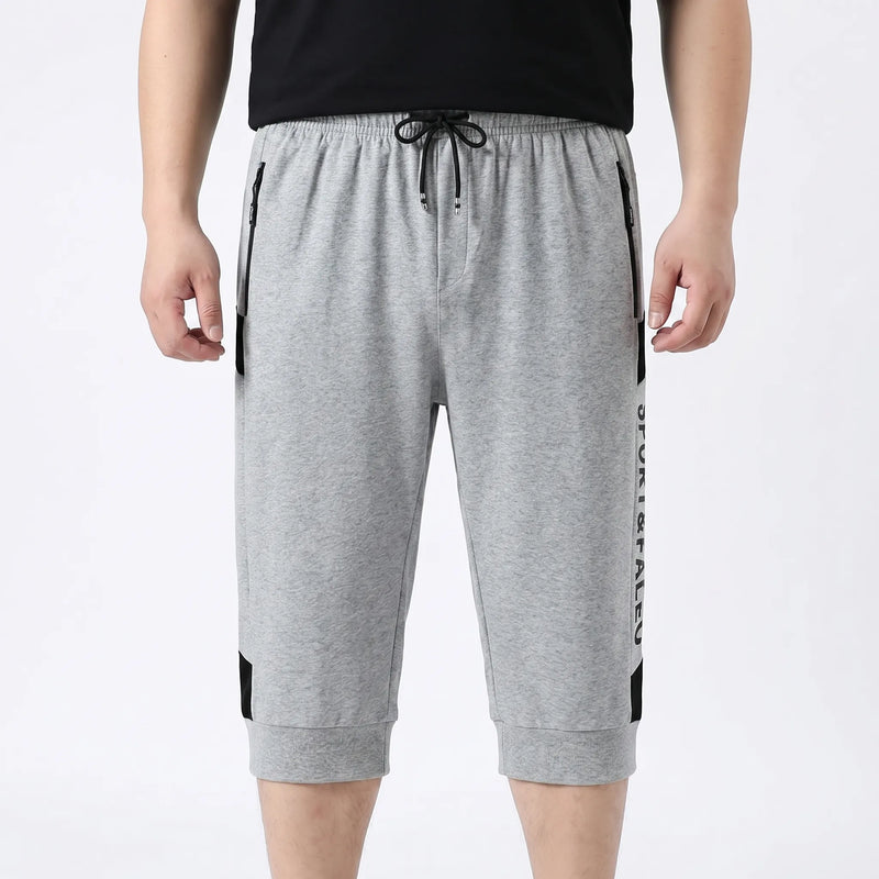 Plus Size Elastic Waist Sport Shorts - Randal