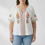 Plus Size Embroidered Short Sleeve Top - Natasha