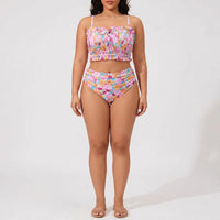 Plus Size Floral Push-Up Bikini Set - Bernadette