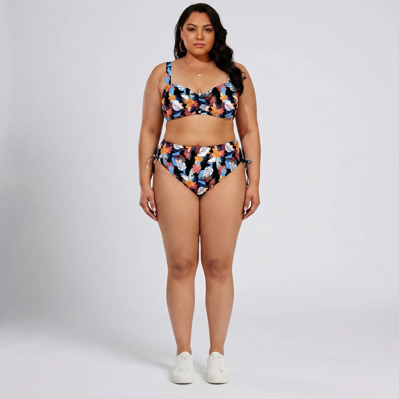 Plus Size High-Waist Bikini Set - Amanda