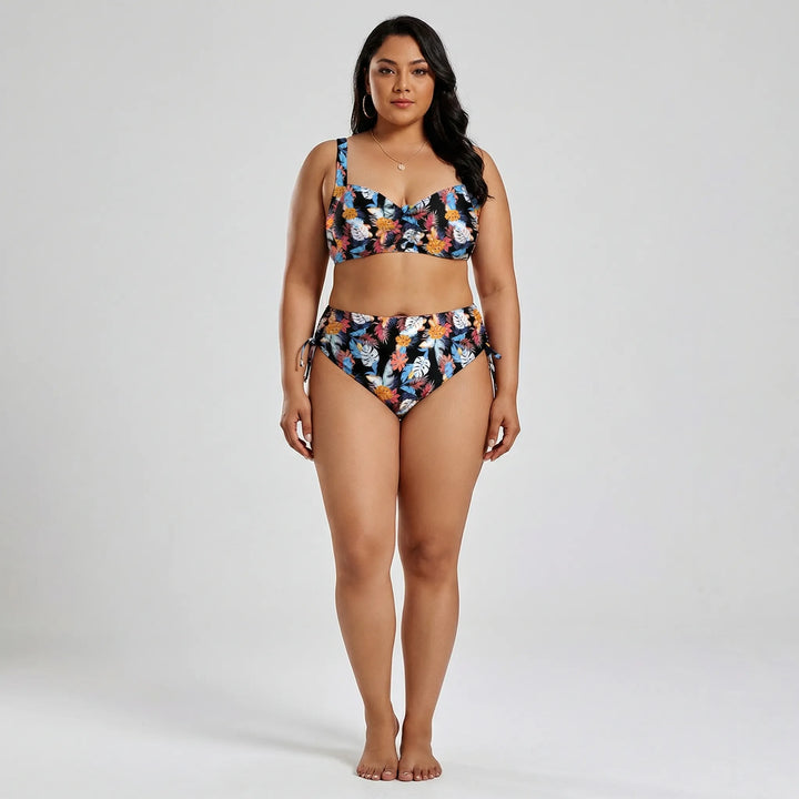 Plus Size High-Waist Bikini Set - Amanda
