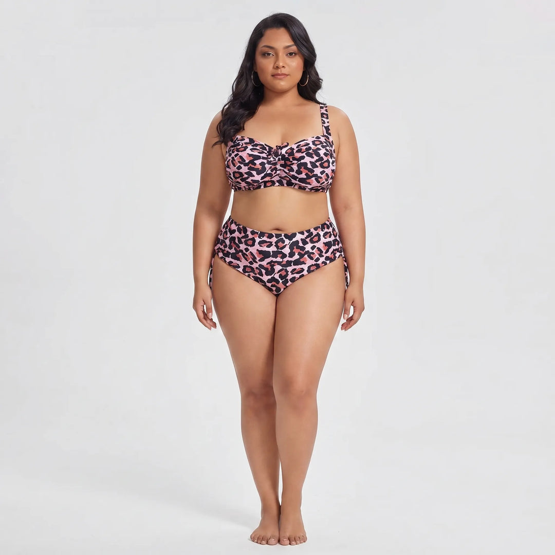 Plus Size High-Waist Bikini Set - Amanda