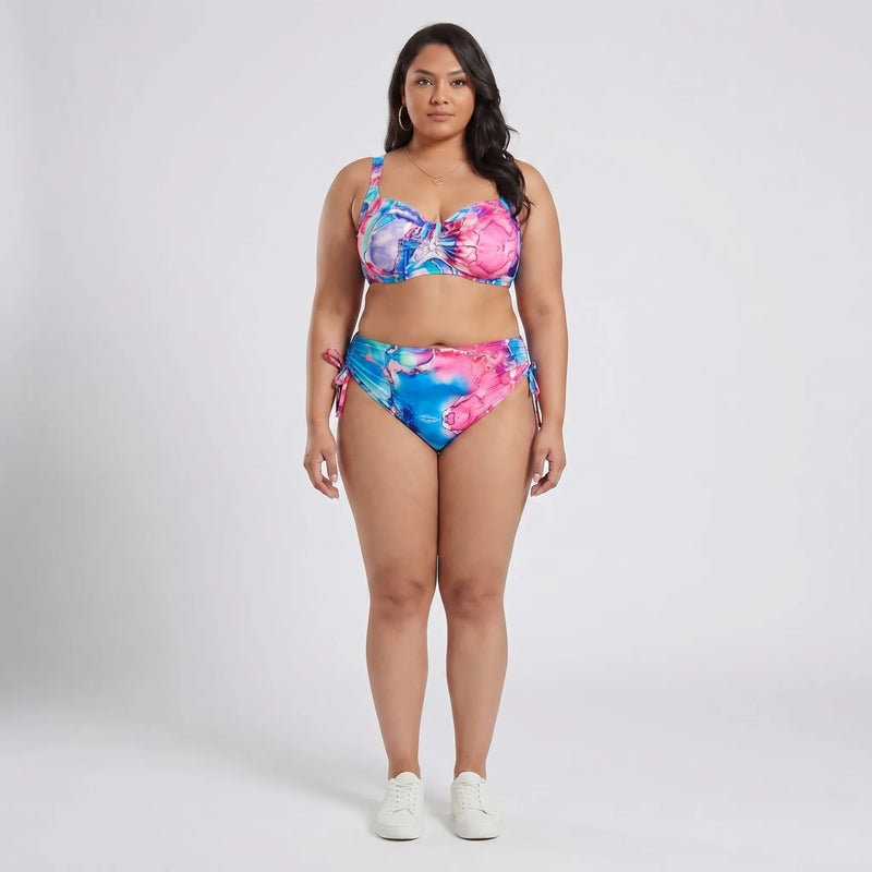 Plus Size High-Waist Bikini Set - Amanda